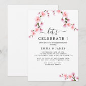 春の桜パーティー招待状 招待状 (正面/裏面)