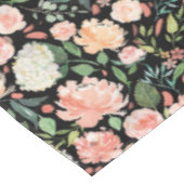 春の桜色の桃の水彩花のカスタムカラー テーブルクロス (アングル)