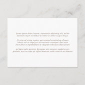 春の桜色の桃の水彩花模様 旅行 エンクロージャーカード (裏面)