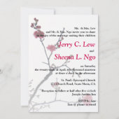 春の桜　ダブルハピネスウエディング 招待状 (裏面)