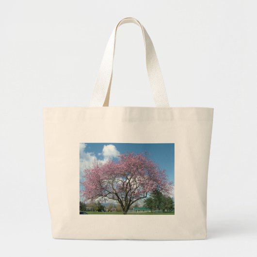 春の桜 ラージトートバッグ (正面)