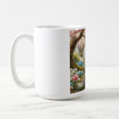 春の森で鴨と子鹿 コーヒーマグカップ (左)