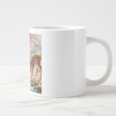春の森で鴨と子鹿 ジャンボコーヒーマグカップ (右)