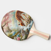 春の森で鴨と子鹿 卓球ラケット (横)