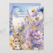 春の森のシャワー招待状 招待状 (正面/裏面)
