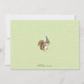 春の森の動物パーティー招待状 招待状 (裏面)