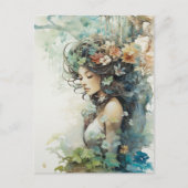 春の森の女神 ポストカード (正面)