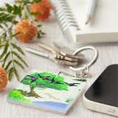 春の森の鳥とリスとの生活 – Natur キーホルダー (正面右)