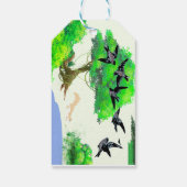 春の森の鳥とリスとの生活 – Natur ギフトタグ (裏面)