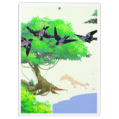 春の森の鳥とリスとの生活 – Natur クリップボード (裏面)