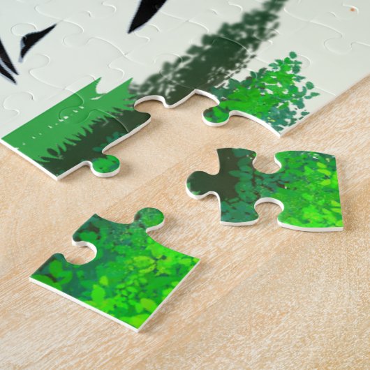 春の森の鳥とリスとの生活 – Natur ジグソーパズル (側面)