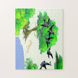 春の森の鳥とリスとの生活 – Natur ジグソーパズル