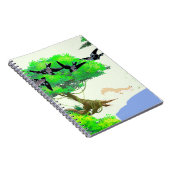 春の森の鳥とリスとの生活 – Natur ノートブック (右側)