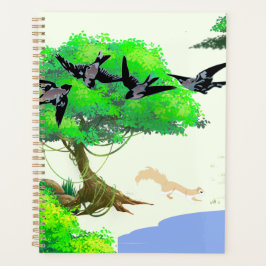 春の森の鳥とリスとの生活 – Natur プランナー手帳