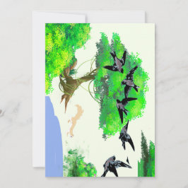 春の森の鳥とリスとの生活 – Natur 招待状