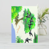 春の森の鳥とリスとの生活 – Natur 招待状 (スタンド正面)