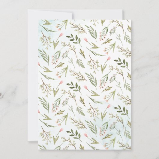 春の森 | ベビーシャワーのご招待 招待状 (裏面)