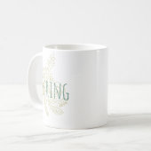 春の植物画の花 コーヒーマグカップ (正面左)