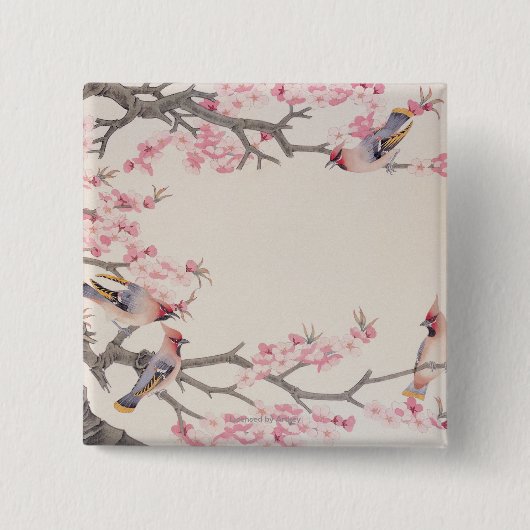 春の歌う鳥 缶バッジ (正面)