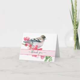 春の歌鳥、ありがとう サンキューカード