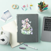 春の歓迎フラワーフェアリーの幻想芸術 シール (iPadカバー)