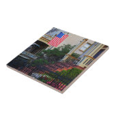 春の歴史的な地区の家 タイル (側面)