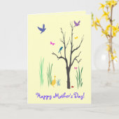 春の母の日 カード (黄色い花)