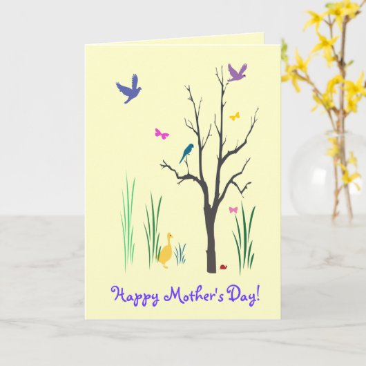 春の母の日 カード (黄色い花)