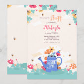 春の水やりのジョーロ 招待状 (正面/裏面)