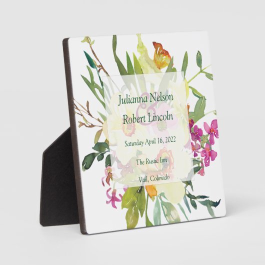 春の水仙の花束 ウェディング   フォトプラーク (正面)