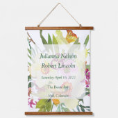 春の水仙の花束 ウェディング   吊り下げ型タペストリー (正面)