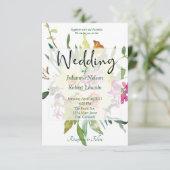 春の水仙の花束 ウェディング 招待状 (スタンド正面)