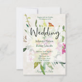 春の水仙の花束 ウェディング 招待状 (正面)