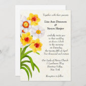 春の水仙の花 ウェディング招待状 招待状 (正面/裏面)