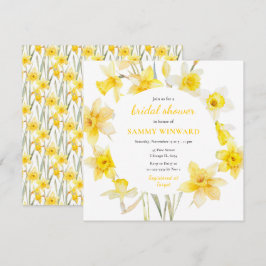春の水仙 ブライダルシャワー 招待状
