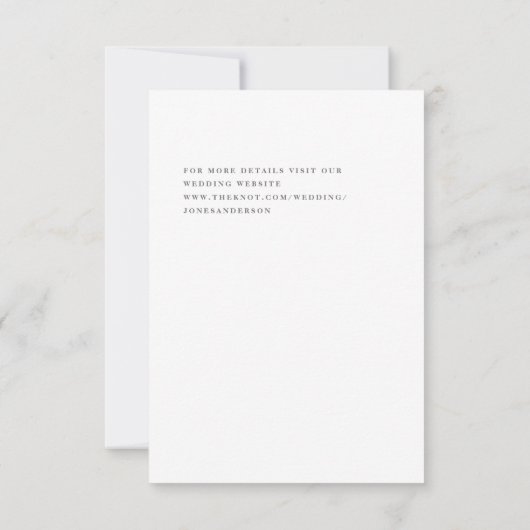 春の水彩と鉛筆の葉の日付を保存 セーブザデート (裏面)