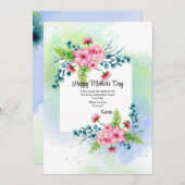 春の水彩グリーティングカード シーズンカード (正面/裏面)