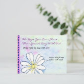 春の水彩画のユダヤ人のバルミツワーの招待状 出欠カード (スタンド正面)