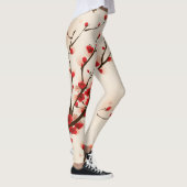 春の水彩画の美しいプラム花 レギンス (右)