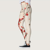 春の水彩画の美しいプラム花 レギンス (左)