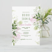 春の水彩色のブライズシャワー 招待状 (スタンド正面)