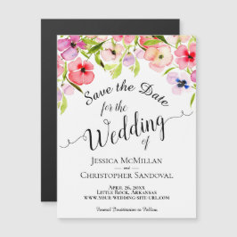 春の水色パンジー結婚式の日付を保存