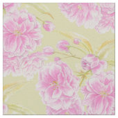 春の水色ピンクの花の開花生地 ファブリック (クローズアップ)