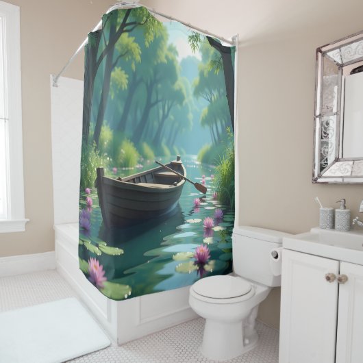 春の水辺で シャワーカーテン (インサイチュ)