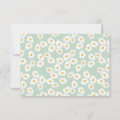 春の淡いパステル サージュ ブルー デイジー オーダーメッセージ サンキューカード (裏面)