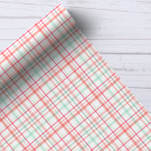 春の淡色チェック柄包装紙 ラッピングペーパー