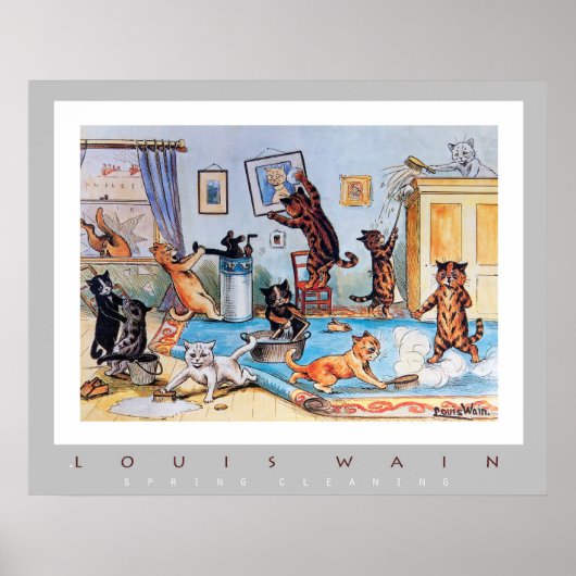春の清掃をルイ・ワイン（1860年～1939年） ポスター (正面)