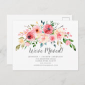 春の牡丹バラフローラの移動発表 案内ポストカード (正面/裏面)