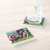 春の狼 ガラスコースター (アングル)