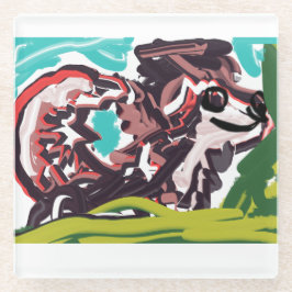 春の狼 ガラスコースター